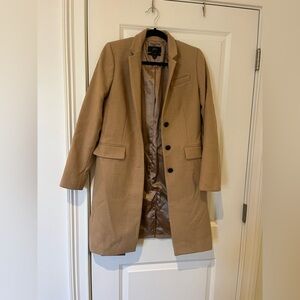 JCrew tan wool coat